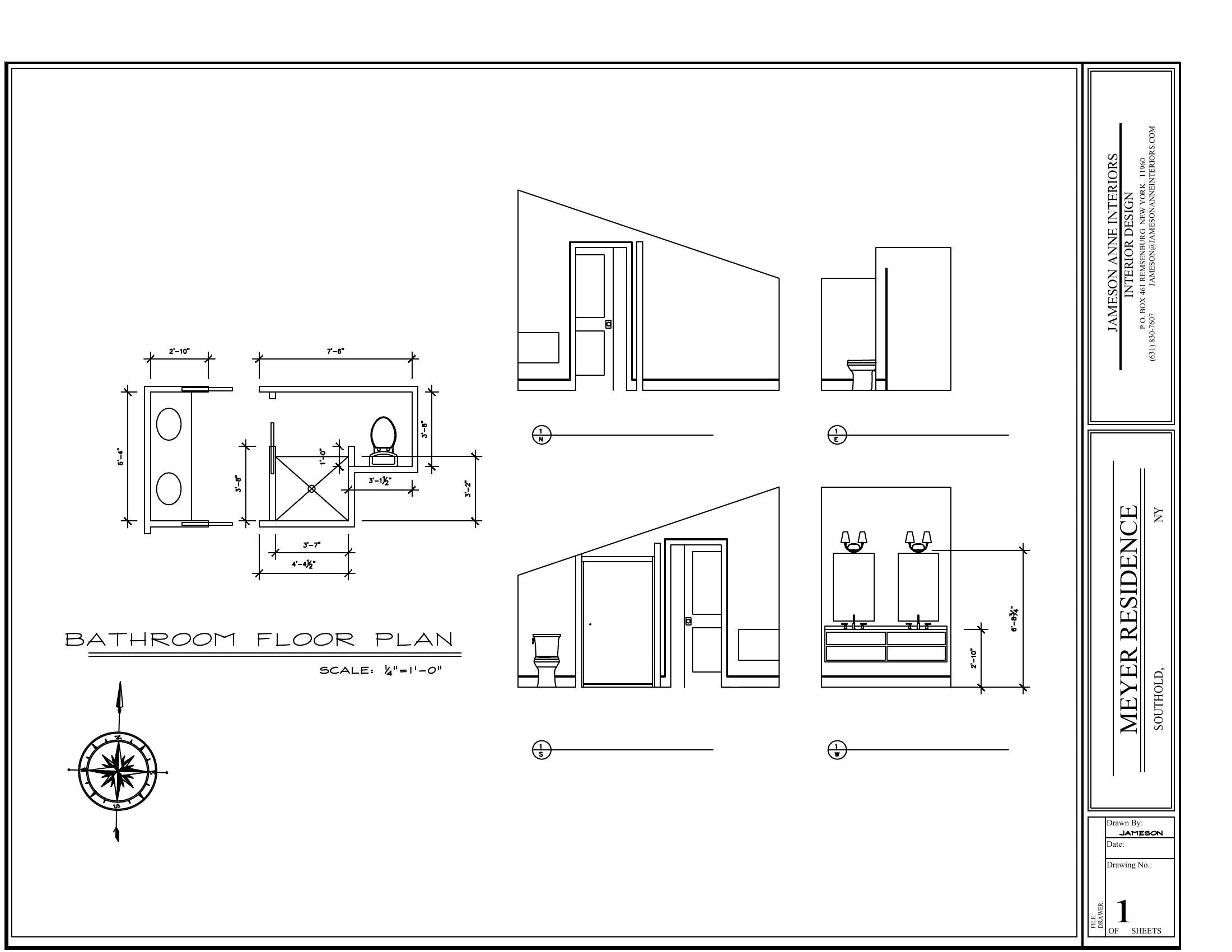 Bathroom elevations